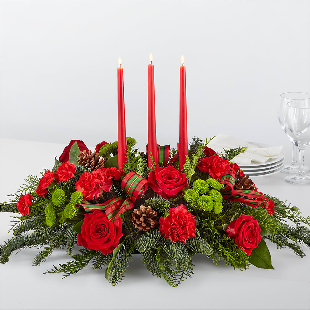 By the Candlelight Centerpiece – LATE BLOOMERS FLORAL & GIFT LLC, Willmar MN