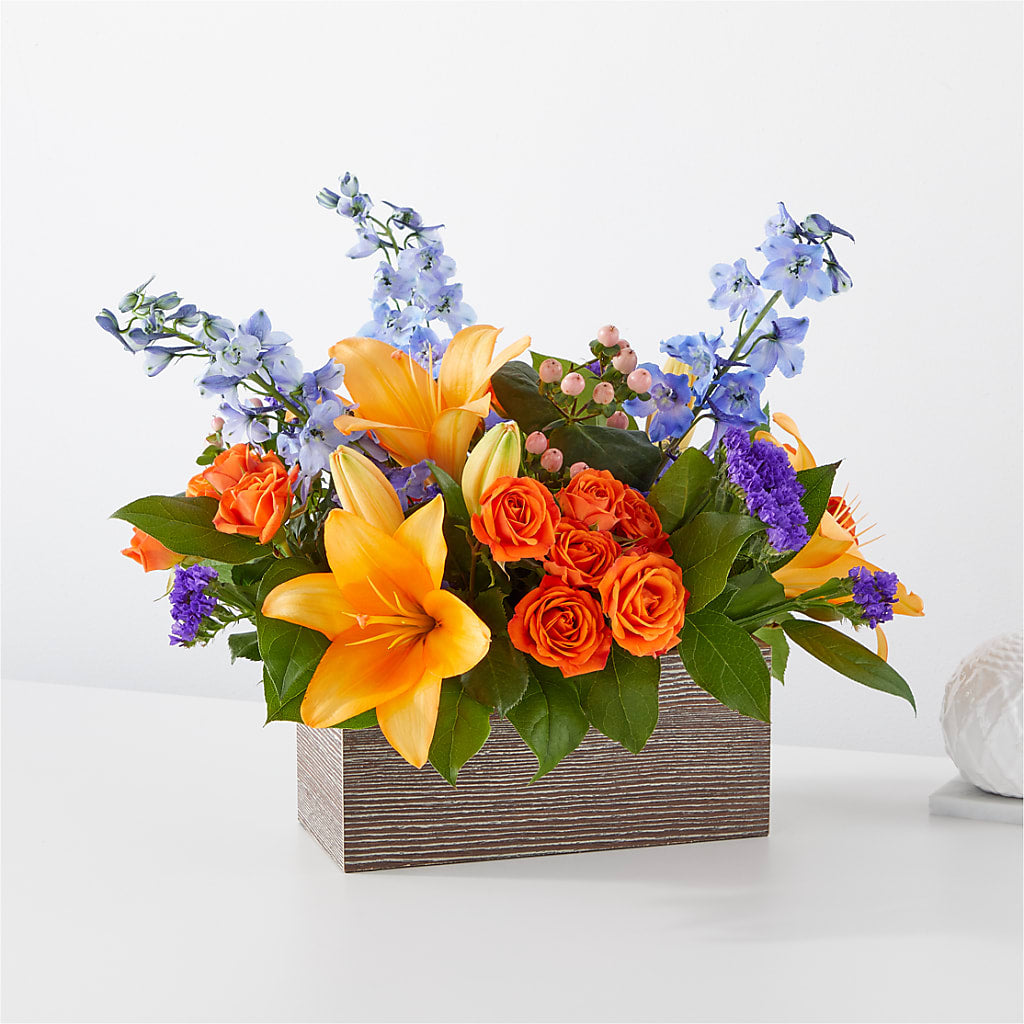 Radiant Citrus Box Bouquet – LATE BLOOMERS FLORAL & GIFT LLC, Willmar MN