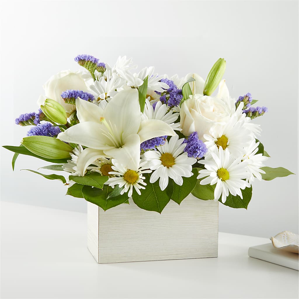 Beyond Blue Box Bouquet – LATE BLOOMERS FLORAL & GIFT LLC, Willmar MN