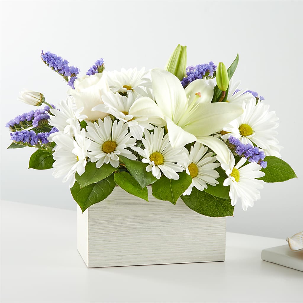 Beyond Blue Box Bouquet – LATE BLOOMERS FLORAL & GIFT LLC, Willmar MN