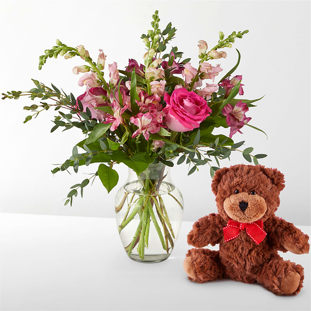 Happily Ever After Bouquet & Bear Set – LATE BLOOMERS FLORAL & GIFT LLC, Willmar MN
