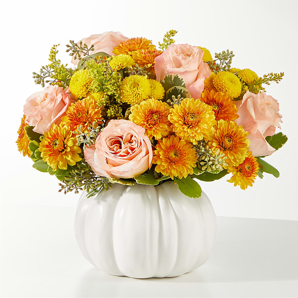 Peachy Pumpkin – LATE BLOOMERS FLORAL & GIFT LLC, Willmar MN