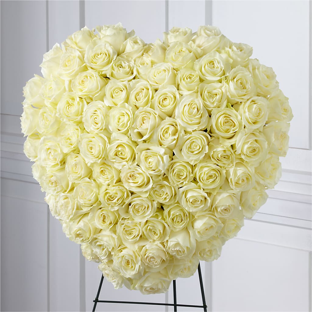 Elegant Remembrance Standing Heart – LATE BLOOMERS FLORAL & GIFT LLC, Willmar MN