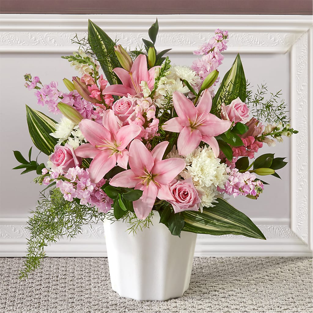 Simply Serene Floor Basket – LATE BLOOMERS FLORAL & GIFT LLC, Willmar MN