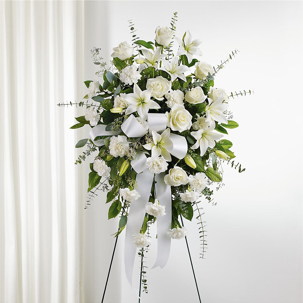 With Care Standing Spray – LATE BLOOMERS FLORAL & GIFT LLC, Willmar MN