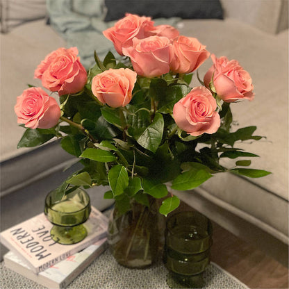 Long Stem Pink Rose Bouquet – LATE BLOOMERS FLORAL & GIFT LLC, Willmar MN