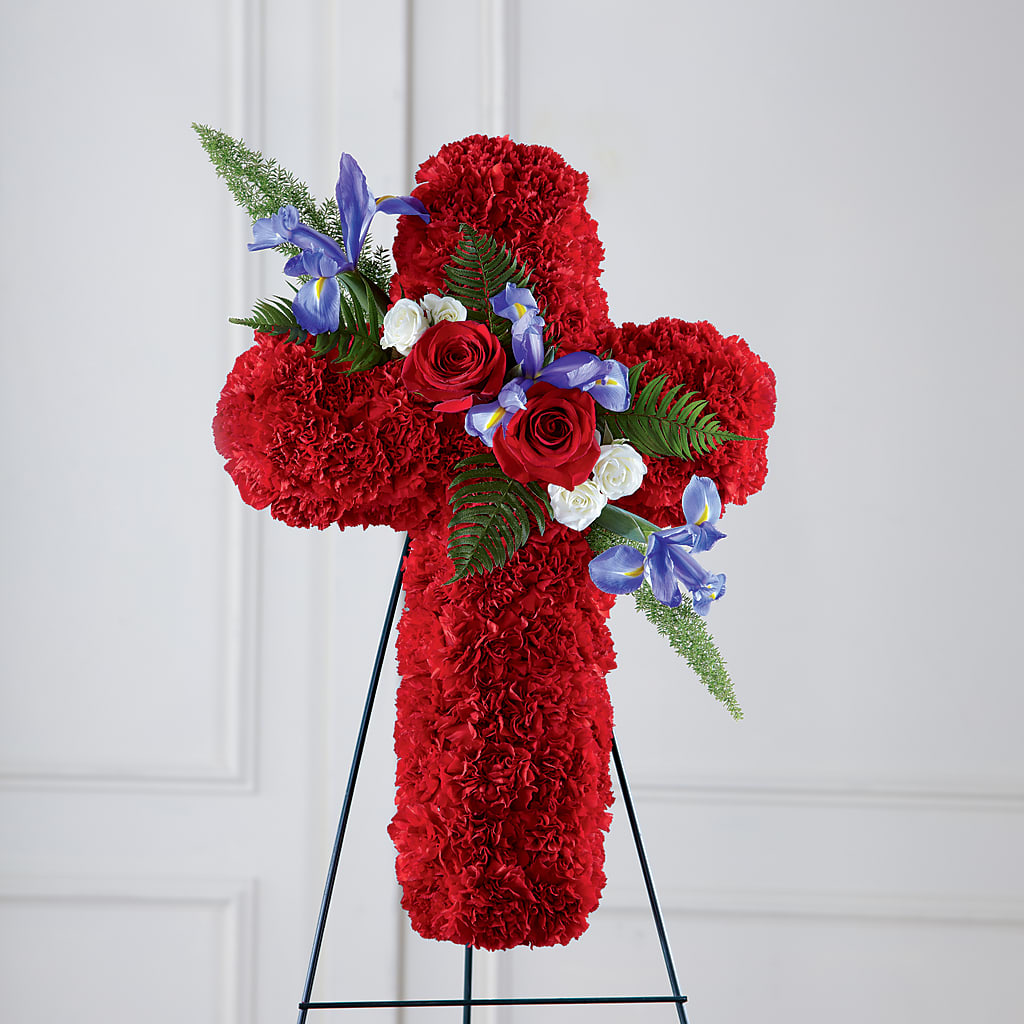 Faithful Hero Floral Cross – LATE BLOOMERS FLORAL & GIFT LLC, Willmar MN