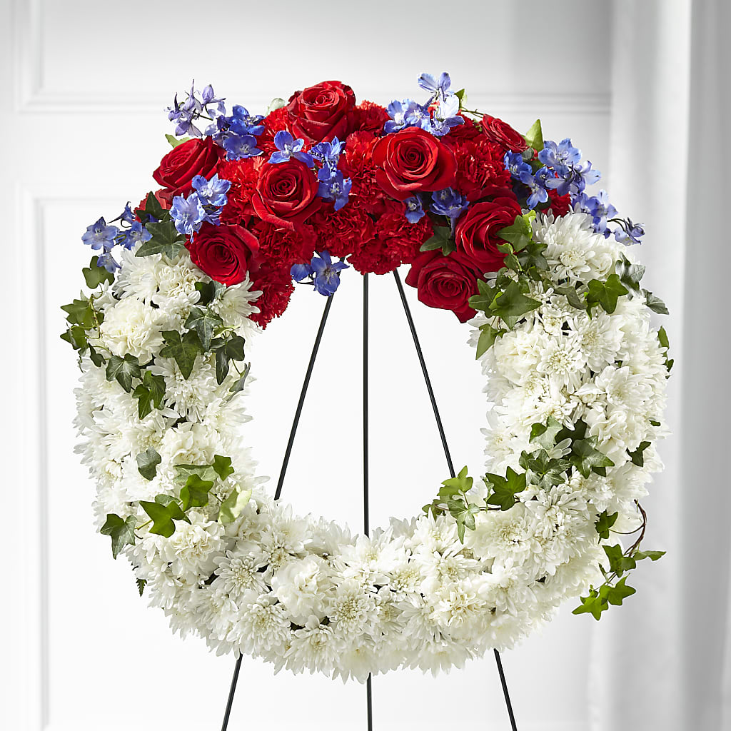 Patriotic Passion Wreath – LATE BLOOMERS FLORAL & GIFT LLC, Willmar MN