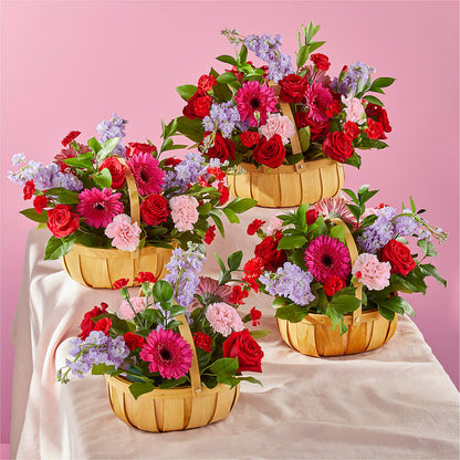 Pink Picnic Basket – LATE BLOOMERS FLORAL & GIFT LLC, Willmar MN