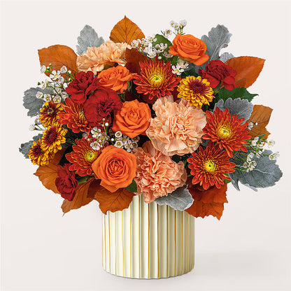 Merlot Bouquet with Ivory Vase – LATE BLOOMERS FLORAL & GIFT LLC, Willmar MN