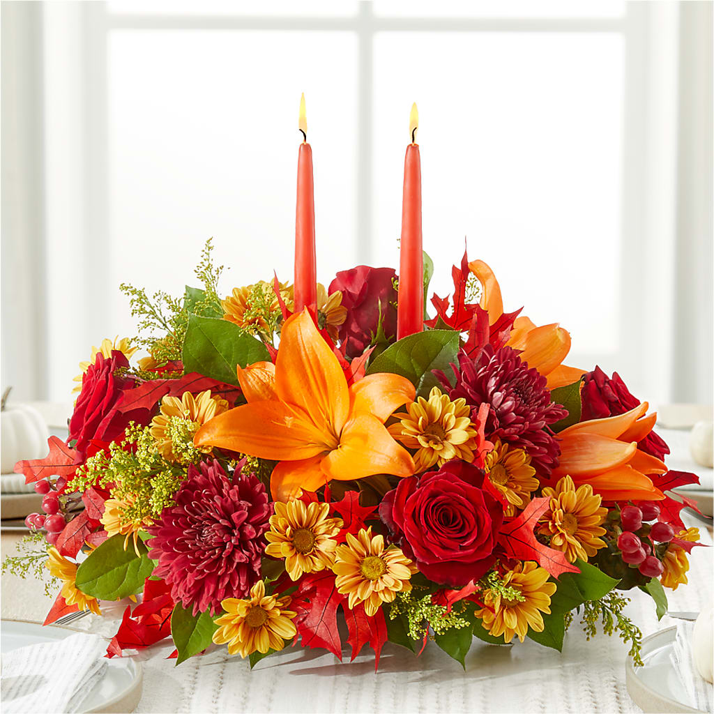 Autumn's Embrace Centerpiece – LATE BLOOMERS FLORAL & GIFT LLC, Willmar MN