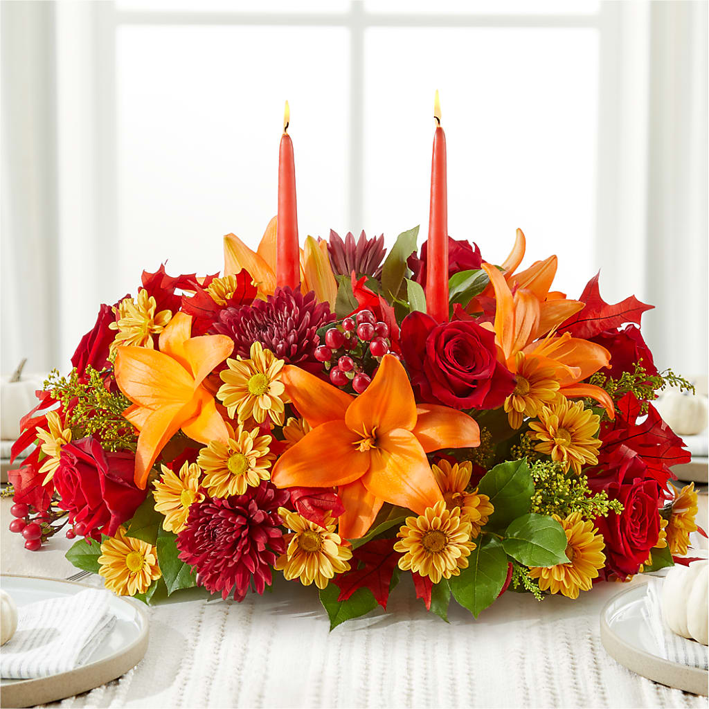 Autumn's Embrace Centerpiece – LATE BLOOMERS FLORAL & GIFT LLC, Willmar MN